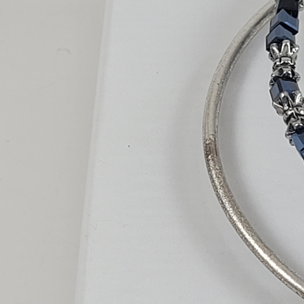 Alex and Ani Snowflake and Blue Beads Bangle Bracelets - Picture 6 of 6